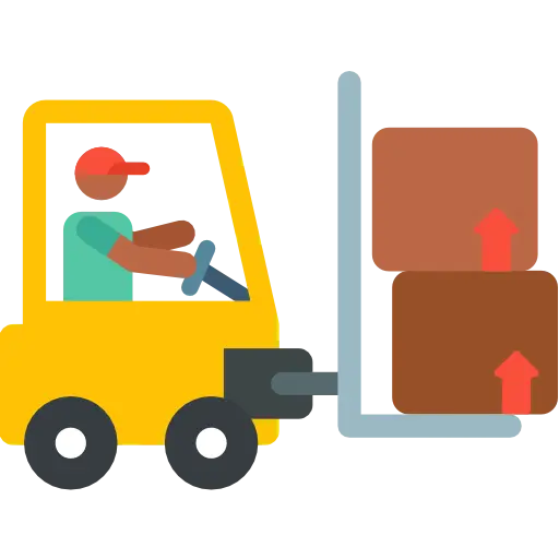 Forklift truck.